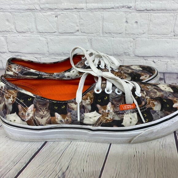 Vans Off the Wall Unisex Shoes Men Size 9.5 Women Size 11 ASPCA Cats Prints - Picture 5 of 16